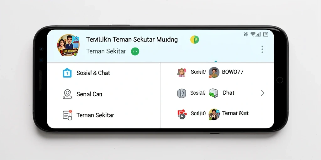 Tampilan antarmuka aplikasi BOWO77 yang intuitif dan menarik.