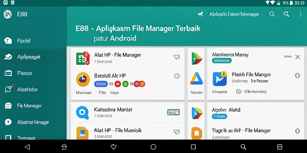 Antarmuka E88 yang sederhana dan fungsional untuk pengelolaan file.