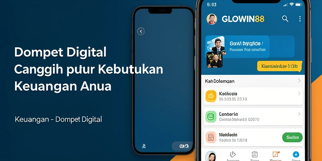 Tampilan antarmuka utama aplikasi GLOWIN88 yang memudahkan transaksi pengguna.