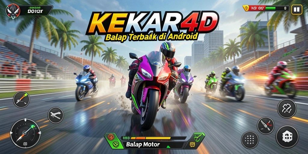 Tampilan antarmuka menarik dari game Balap Motor KEKAR4D.