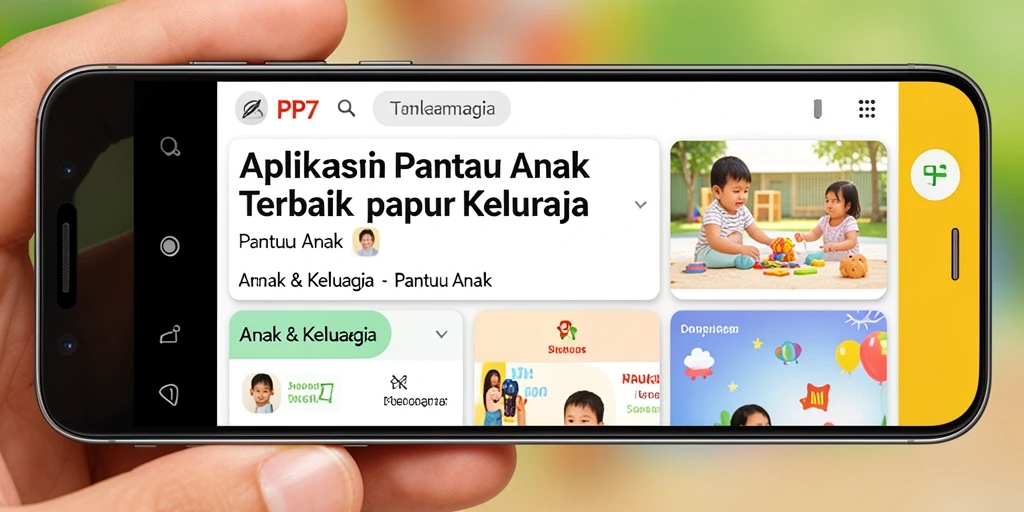 Tampilan antarmuka PP7 yang ramah pengguna untuk Pantau Anak.