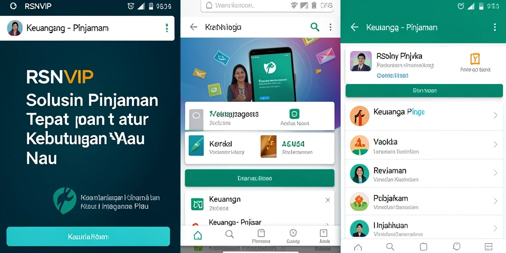 Antarmuka intuitif RSNVIP yang memudahkan pengajuan pinjaman.