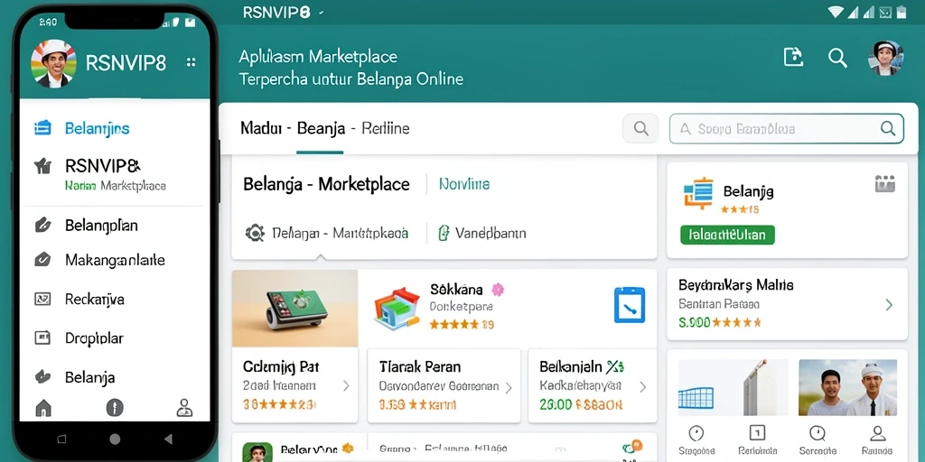 Tampilan antarmuka aplikasi RSNVIP8 yang menarik dan mudah digunakan.