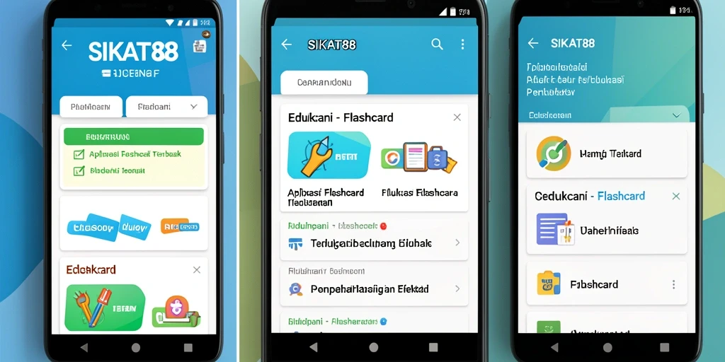 Tampilan antarmuka Flashcard SIKAT88 yang interaktif dan user-friendly.
