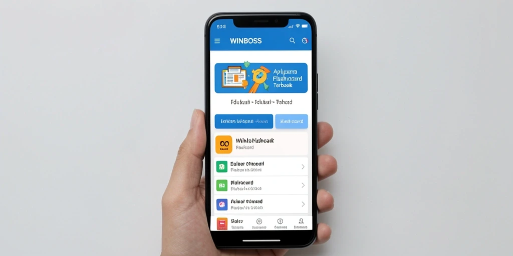 Antarmuka aplikasi WINBOSS yang menarik dan efektif.